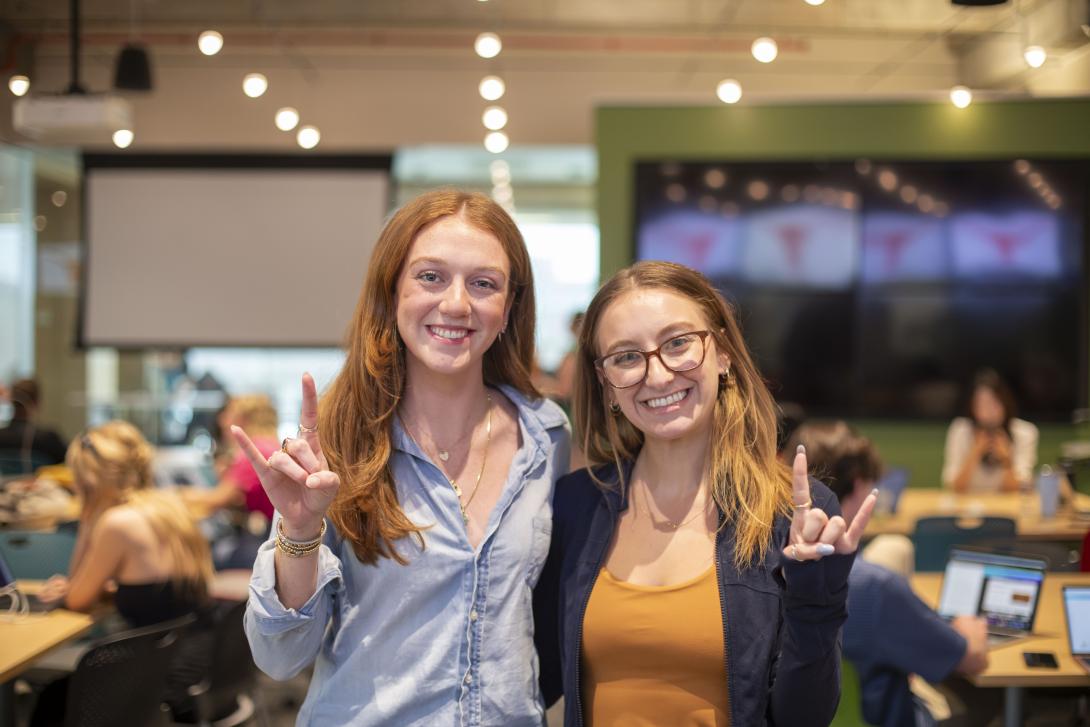 Caleigh and Ellie in The Lab