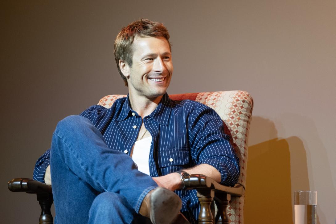 Glen Powell at Moody Chad Powers Screening